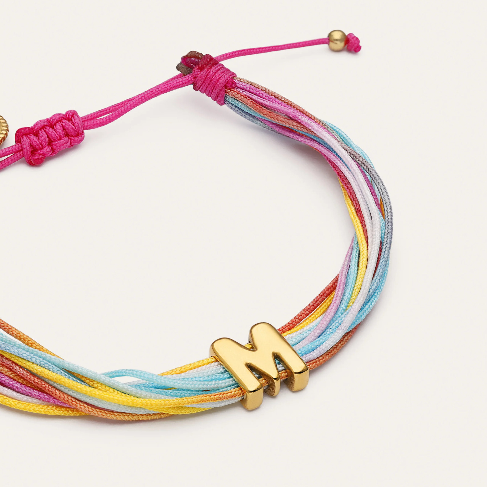 Pulsera Personalizada Color Rainbow Acero Baño Oro
