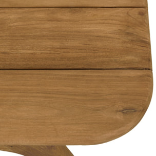 COLINE - Table basse de jardin 130x70cm en bois de teck recyclé