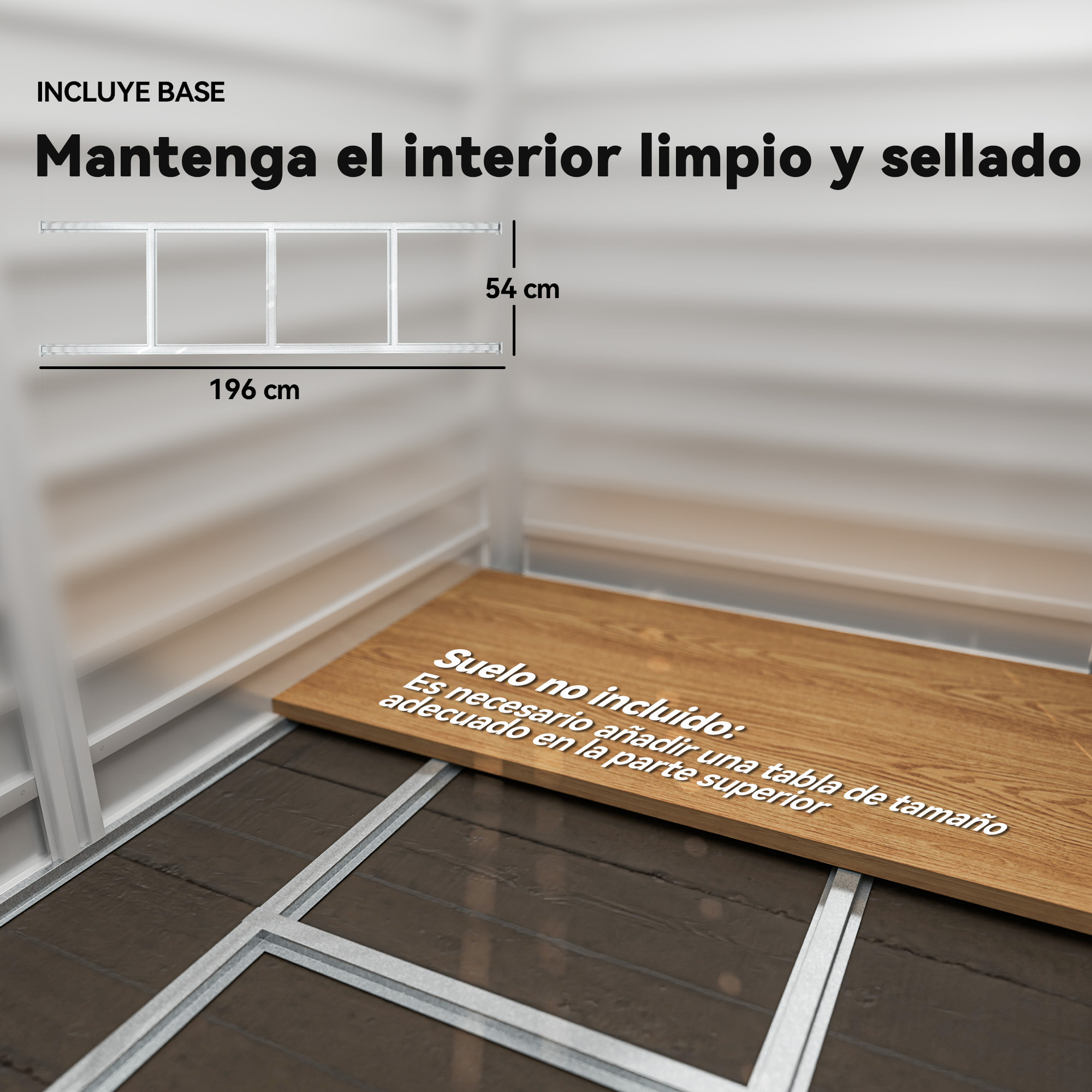 Caseta de Jardín Exterior 2,36m² 213x120x194 cm Cobertizo de Jardín Exterior con Base Refuerzo (Suelo NO Incluido) Puertas Correderas Dobles Candado Ventanas Gris Oscuro