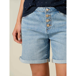 Oltre - Shorts de denim con botones joya - Light - blue