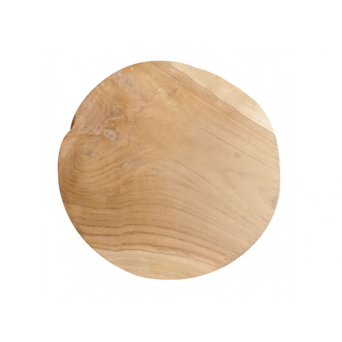Tabouret en bois de teck avec piètement racine - BRUL