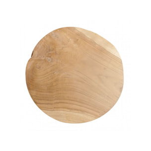 Tabouret en bois de teck avec piètement racine - BRUL