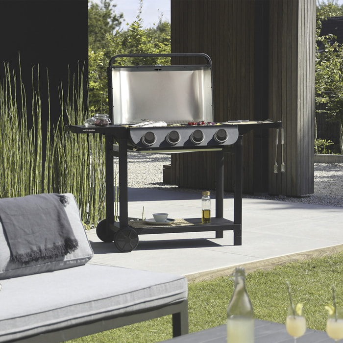 Cook'in Garden - Barbecue gaz FLAVO 76 SC sur chariot