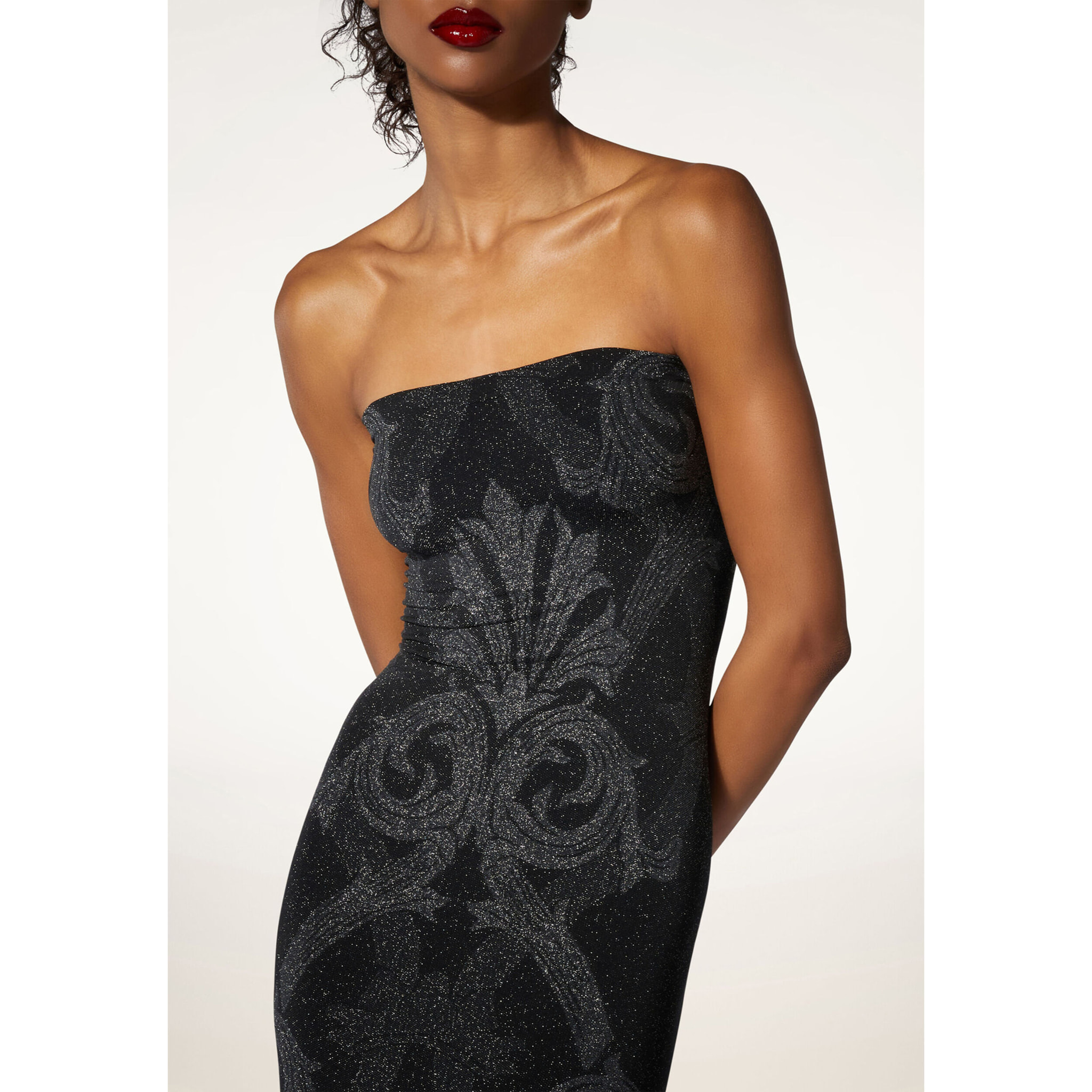 Vestito Metallic Jacquard Dress