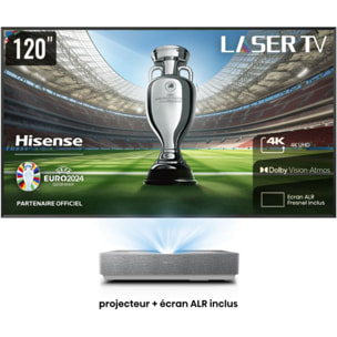 Vidéoprojecteur home cinéma HISENSE 120L5HA Laser TV + écran ALR FRESNEL