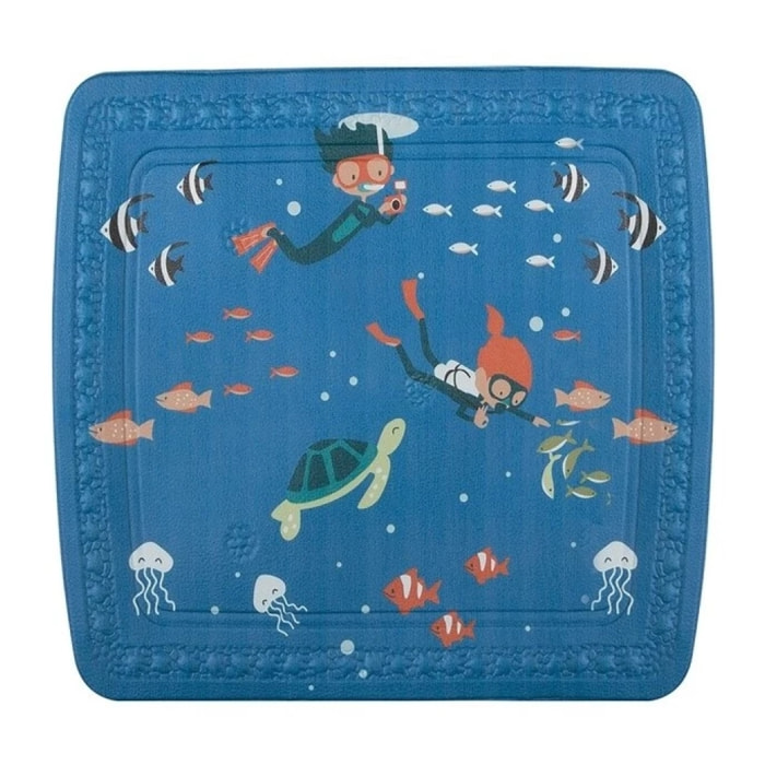 Tapis Fond de douche PVC SCUBA DIVER 55x55cm Bleu Spirella