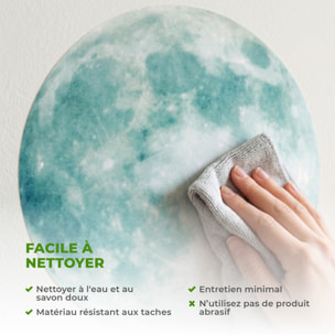 Stickers Muraux décoration adhésifs Lune phosphorescente 30cm