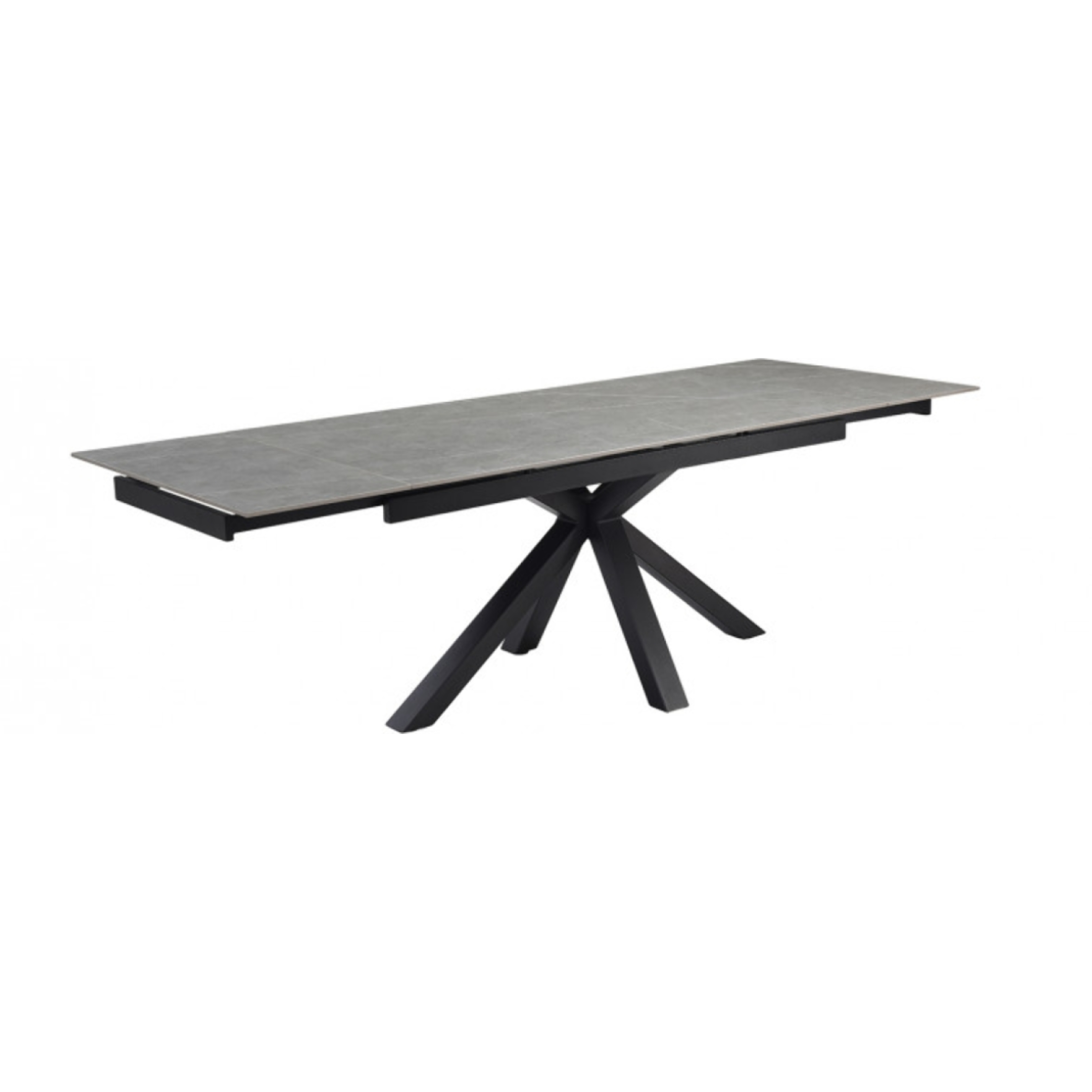 Table extensible en céramique marbre grey L160/240cm - 9 piètements - UNIK