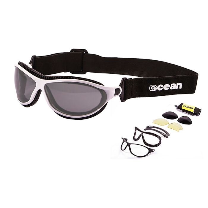 Gafas de deportes acuáticos OCEAN TIERRA DE FUEGO - Blanco / Ahumada
