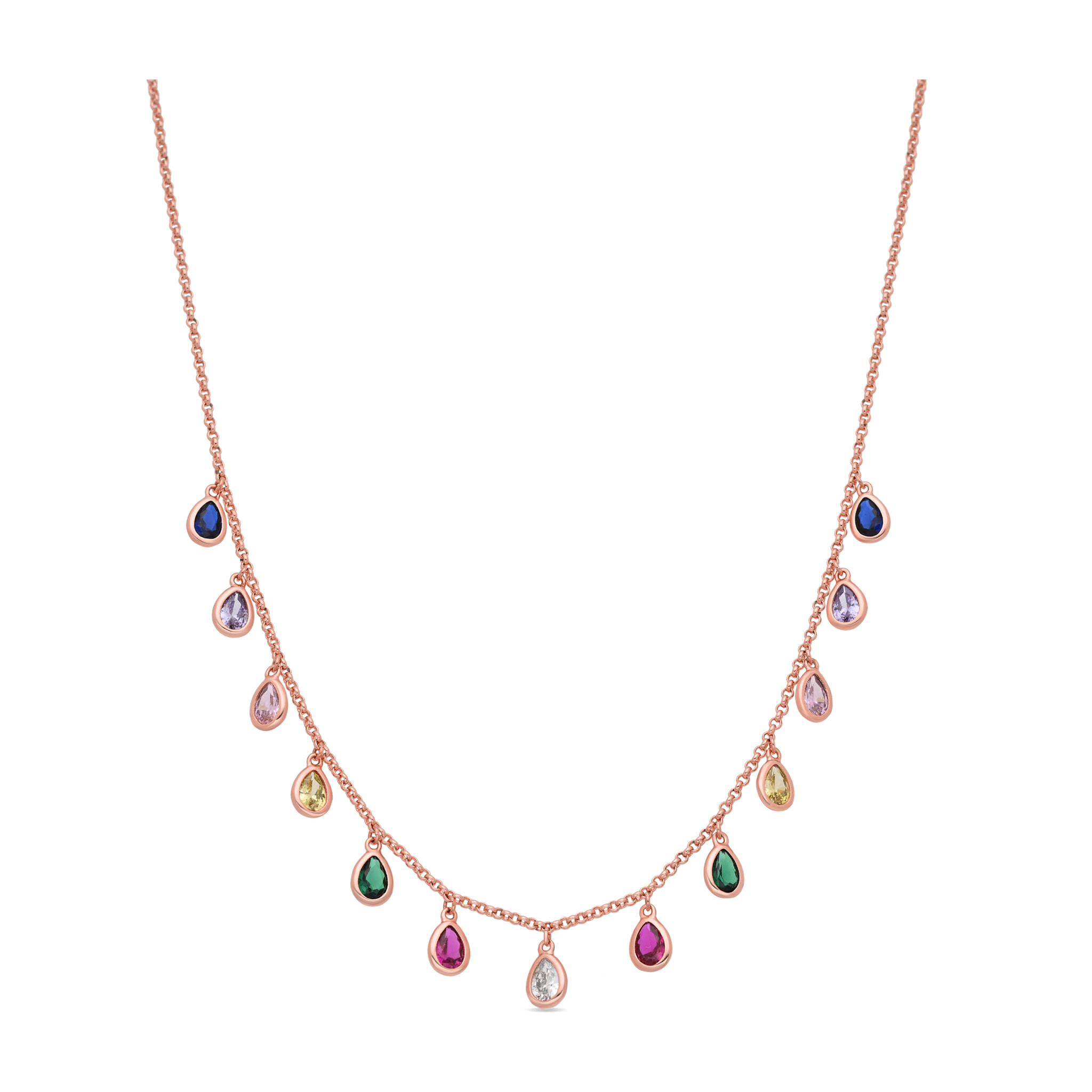 Collar Lo acabado oro rosa 18k