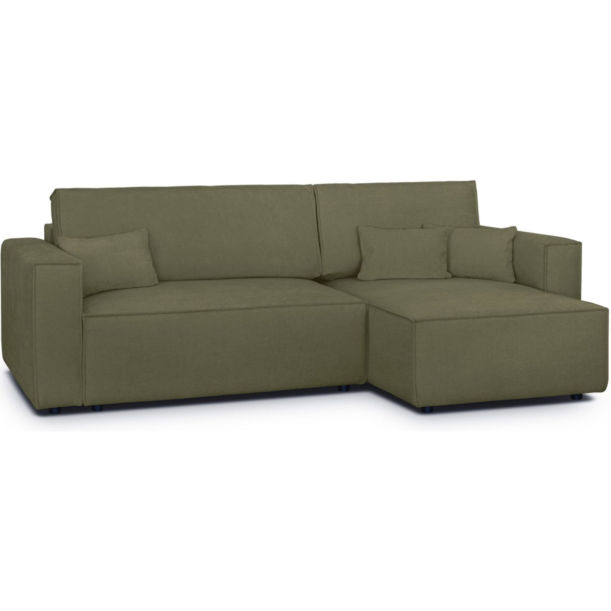 Canapé d'angle convertible 4 places en tissu chenille - LIVIA