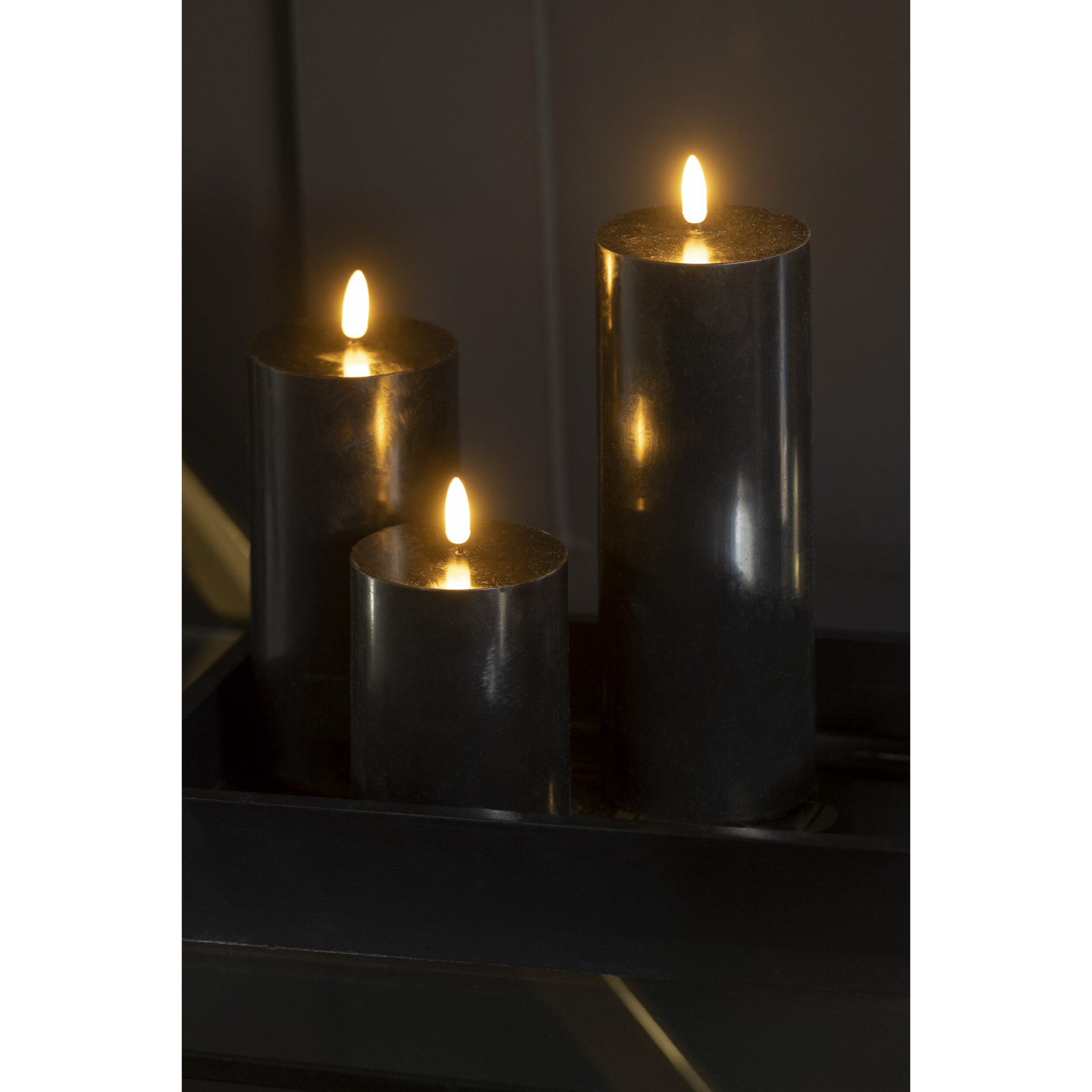 J-Line bougie - noir - large - LED