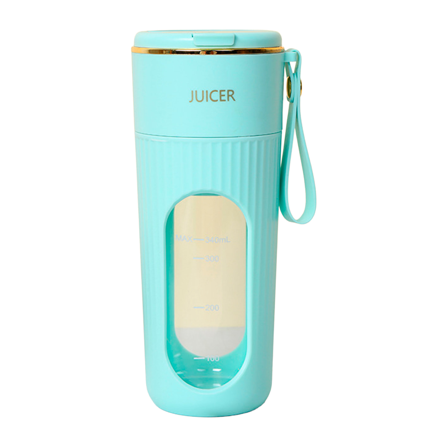 Mini batidora portátil de 340ml con 10 cuchillas de acero, pantalla LCD e inicio de seguridad por doble click.