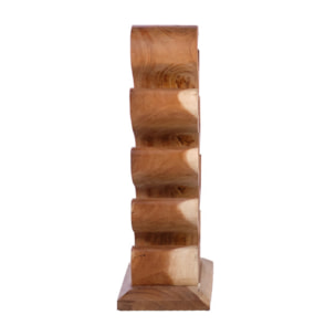 Porte bouteilles à vin en bois massif H.77cm - 8 bouteilles - SUAR