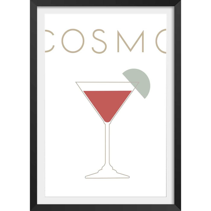 Affiche  pause cosmo Affiche + cadre en bois - Noir