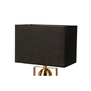 Lampara Sobremesa Metal Dorado 30x30x54 Cm