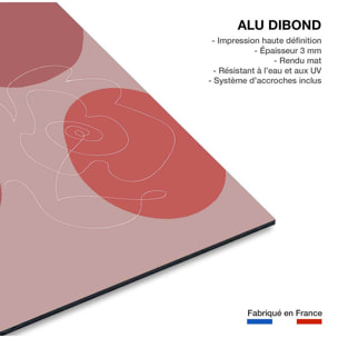 Tableau Line art et courbe rose Tableau alu Dibond