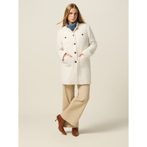 Oltre - Cappotto ammagliato con tasche - Bianco