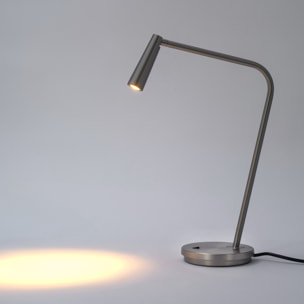 Ledsc4 LedsC4 - Lámpara de Sobremesa Interior LED Eficiente, Níquel Satinado, 121lm, 2700K, Diseño Moderno y Duradero, Serie Gamma