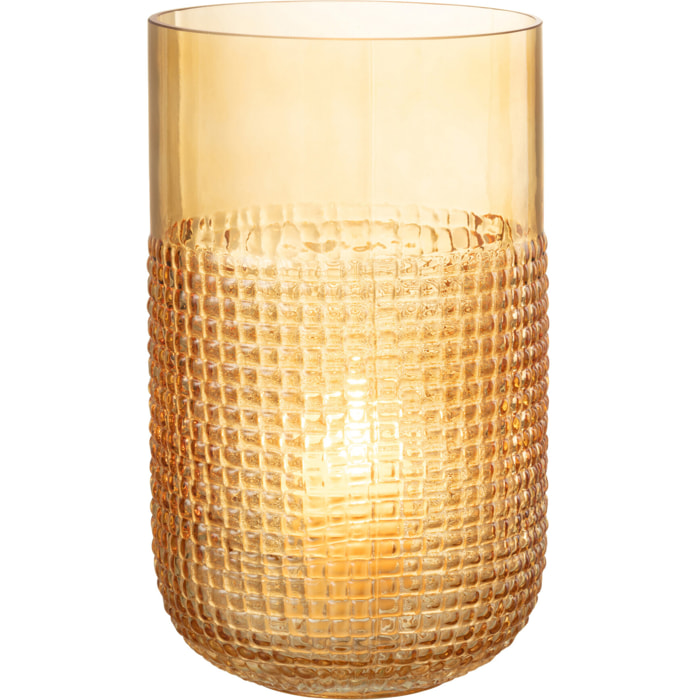 J-Line vase Motif - verre - orange - medium - Ø 15 cm