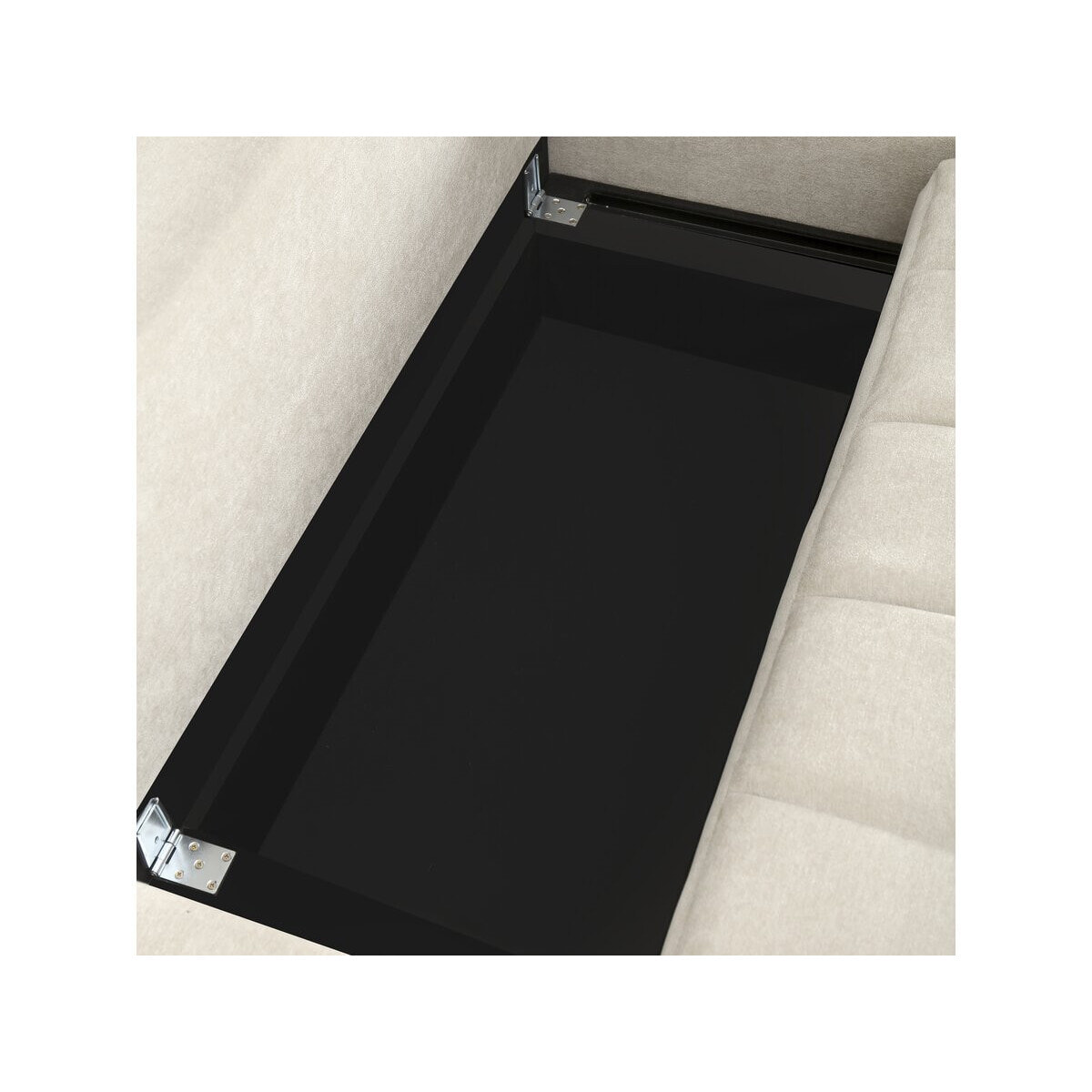 Canapé d'angle convertible tissu chenille 3 places - "Trocadero" - Crème