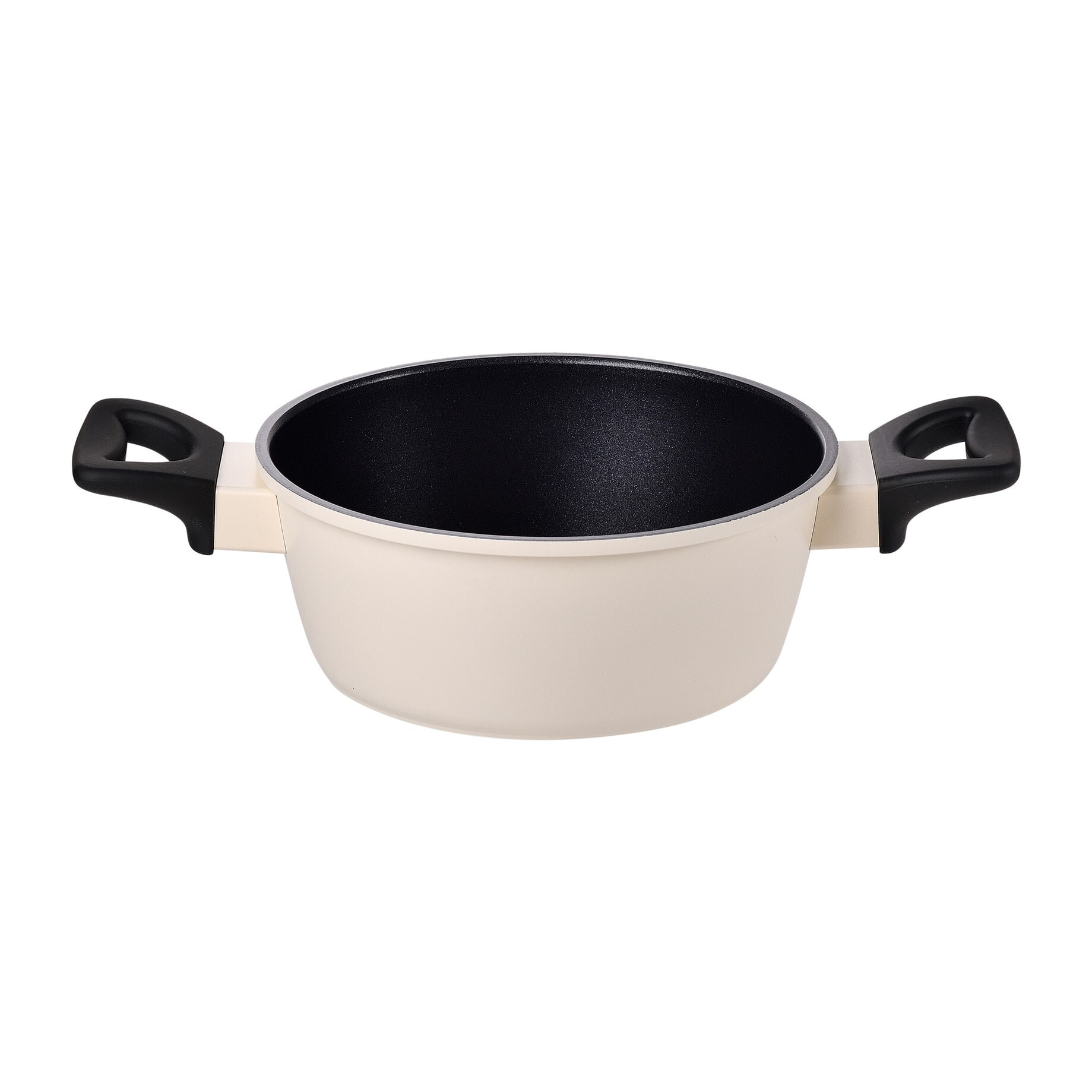 Cacerola con tapa en aluminio forjado de color blanco, apta para inducción y expert nerja san ignacio