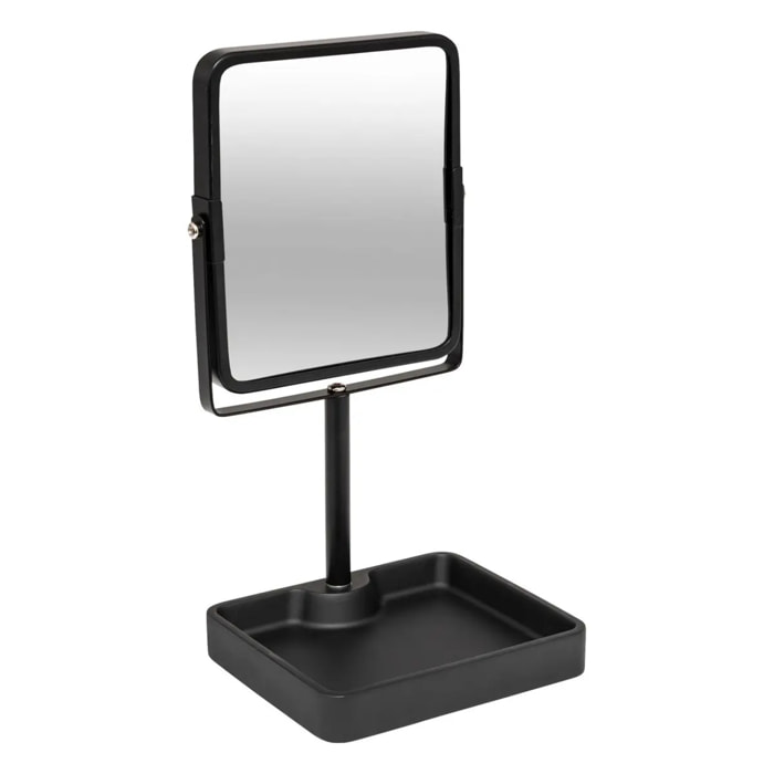 Miroir "Glass" pivotant noir 30x15,2cm