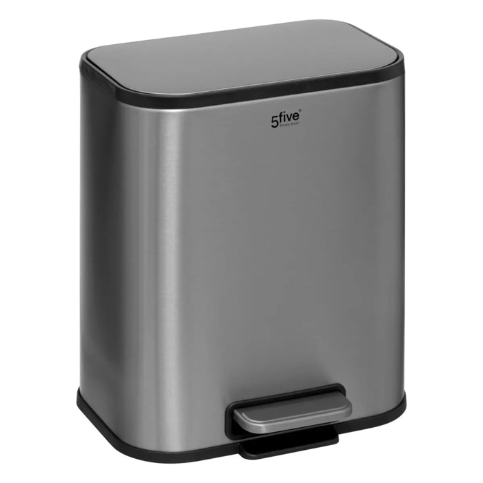 Poubelle Soft Close en inox finition mat 5L