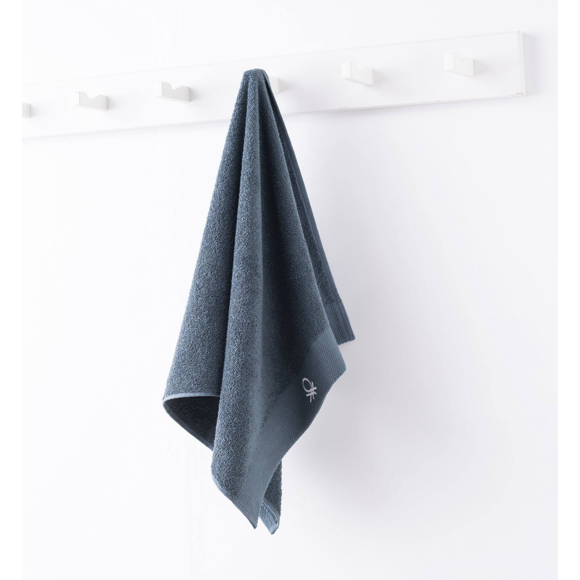 Juego de 2 toallas de baño 50x90cm + 70x140cm, gris oscuro