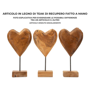 SCULTURA DOBU IN TEAK RICICLATO CM 20X12X37 (PEZZI UNICI - NON RIP. IN SERIE)