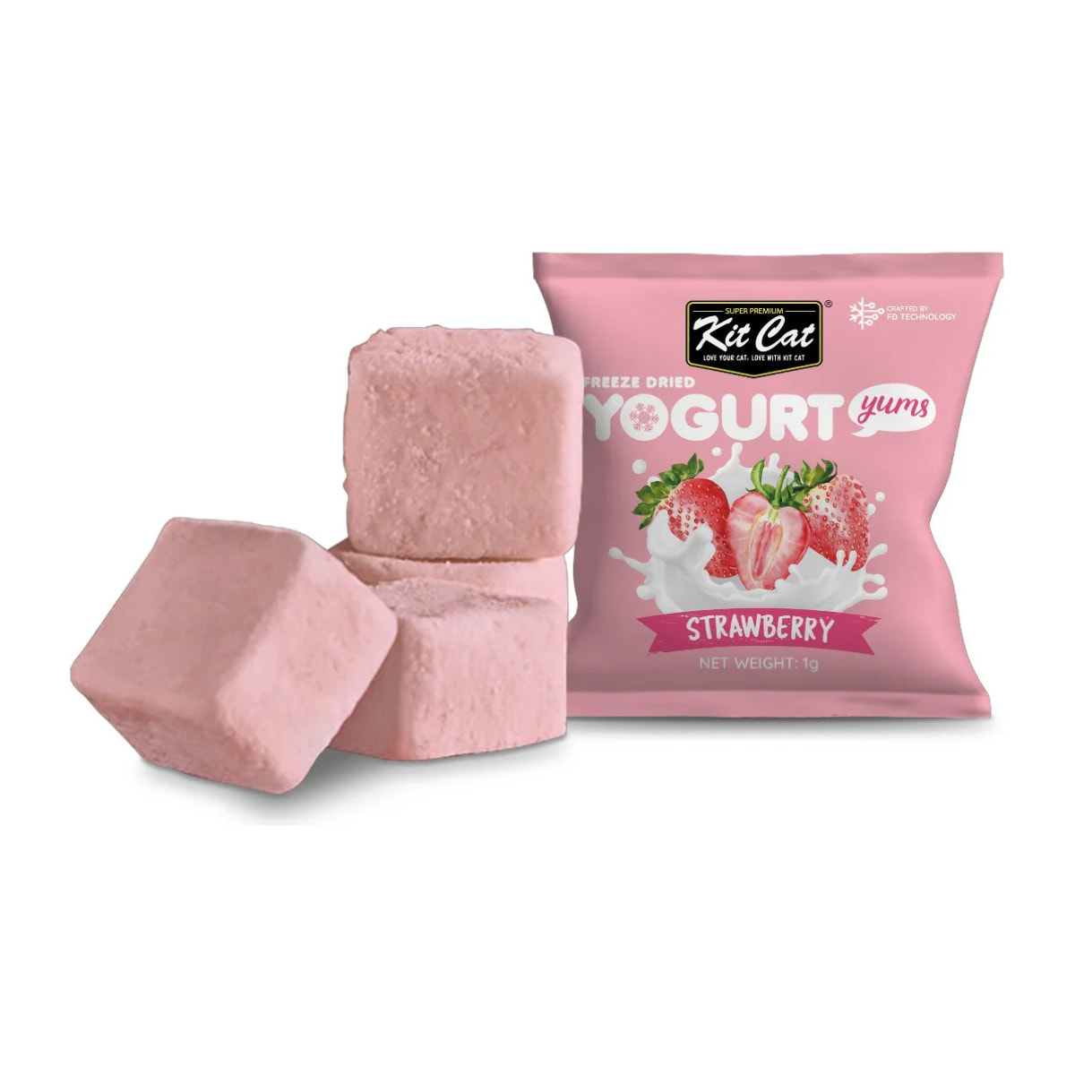 Kit Cat Yogurt Yums Liofilizado Fresa 10g (10 unidades)