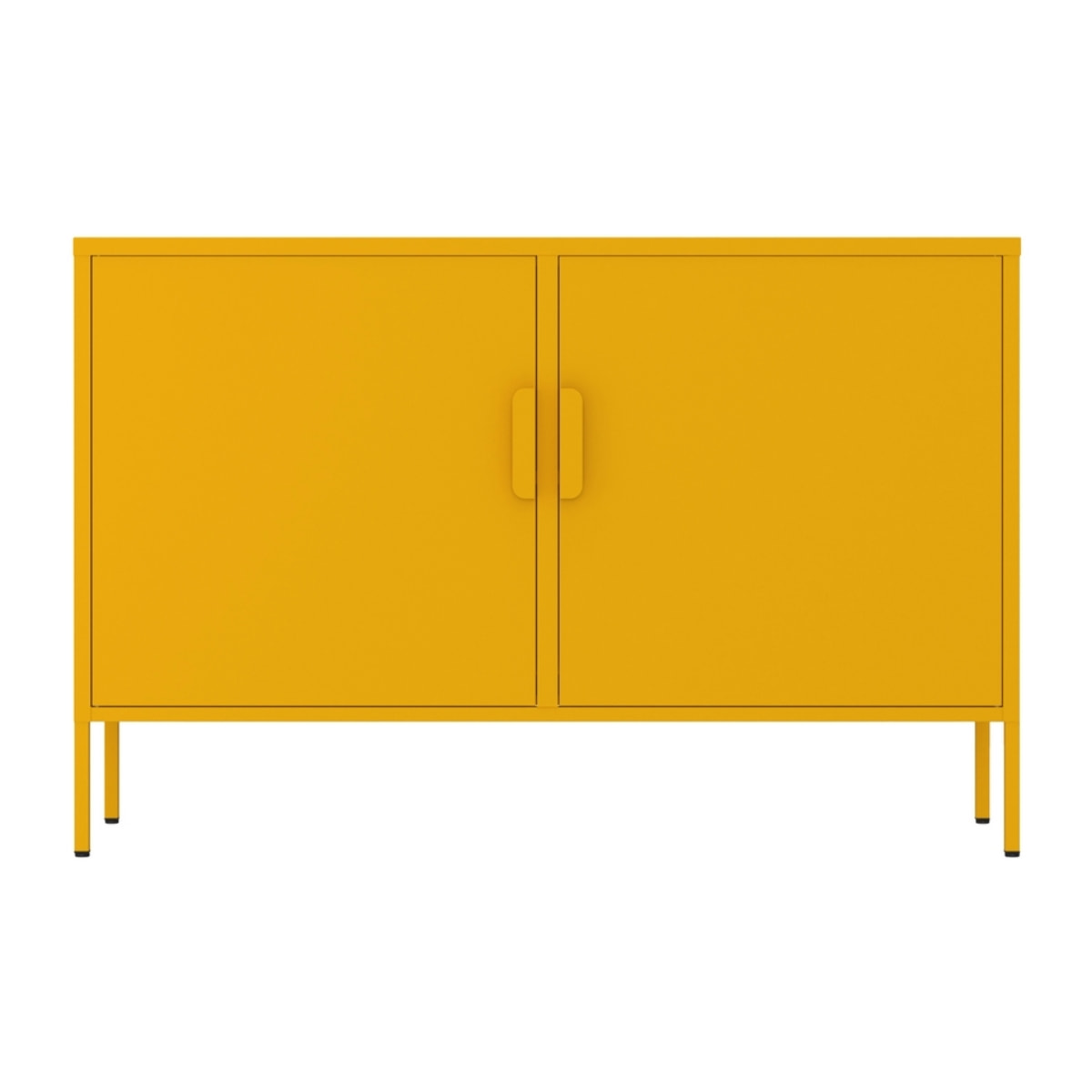 Credenza in metallo 2 ante 100x40x72cm senape - Pop