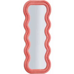 SPECCHIO DA MURO EMILY VELLUTO ROSA CM 60X6X160 (MISURA SPECCHIO CM 42X144)
