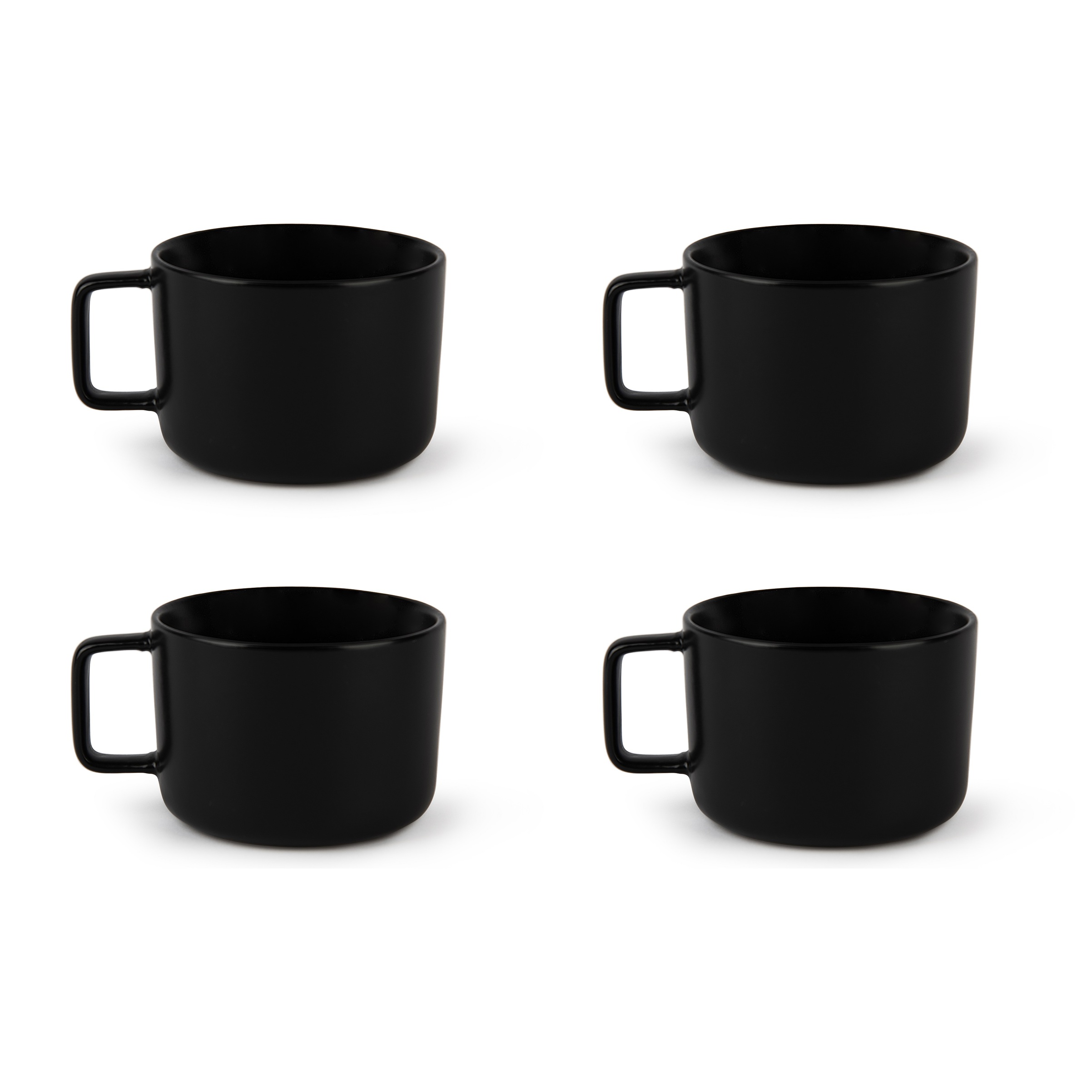 Set 4 tazze jumbo Excelsa Nordic, stoneware nero