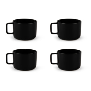 Set 4 tazze jumbo Excelsa Nordic, stoneware nero