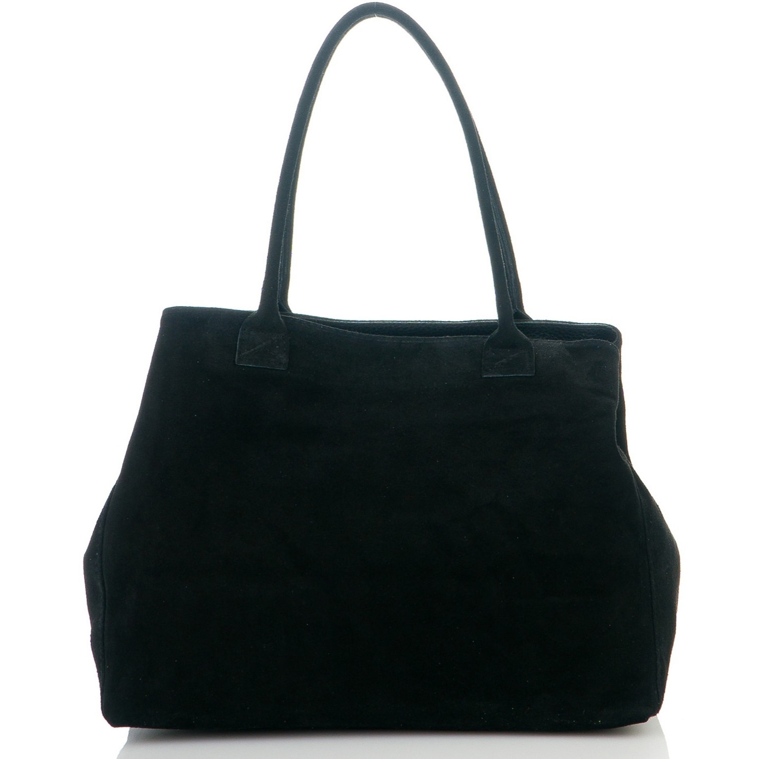 Borse Donna colore Nero-in pelle Made in Italy 41 x 28 x 7cm