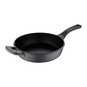 Sartén Honda Ø28x6cm en Aluminio fundido RETRO con tapa Bergner