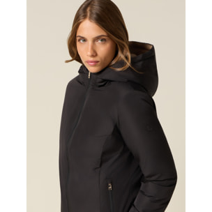 Oltre - Piumino lightweight corto con cappuccio - Nero