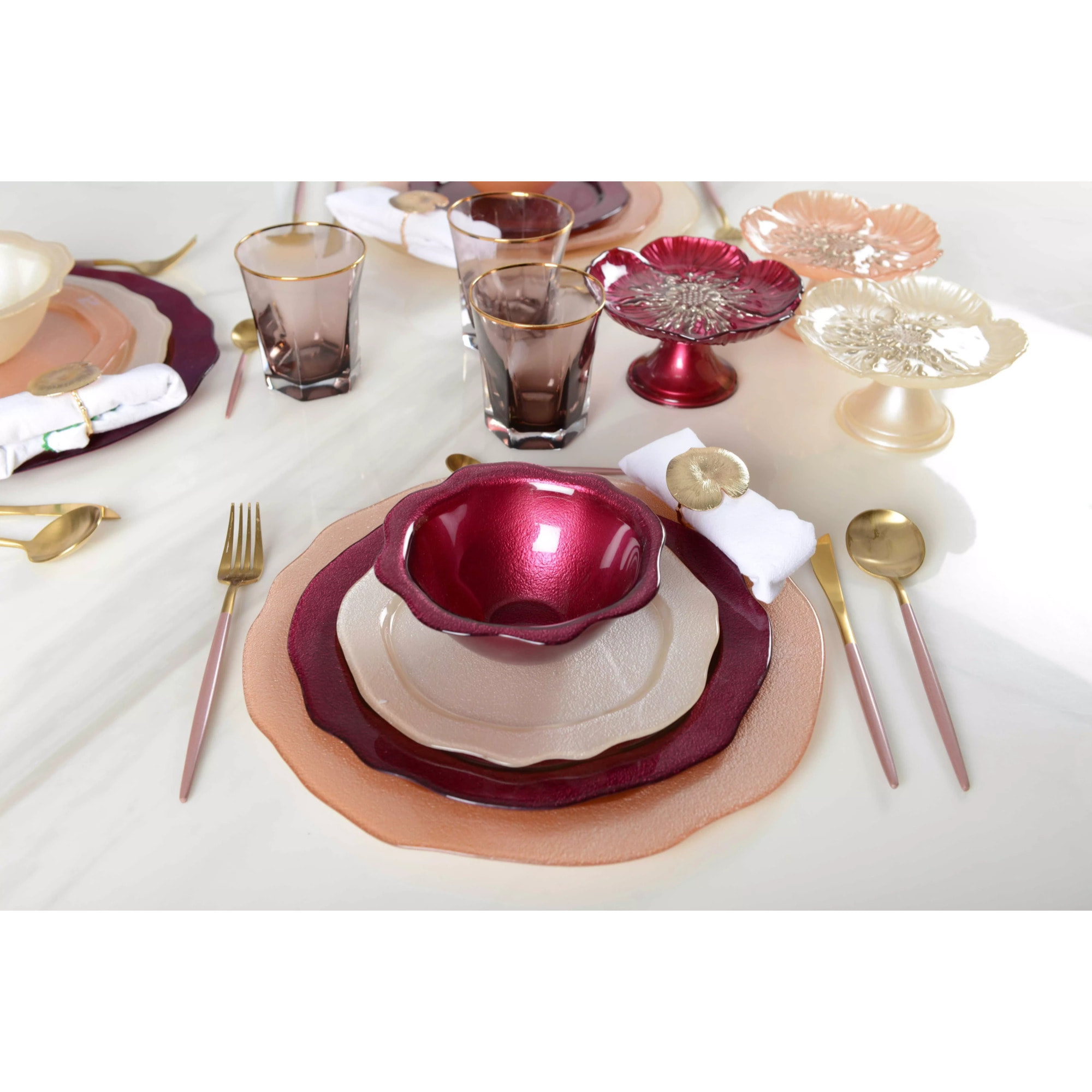 Lot de 6 BOL FUCHSIA