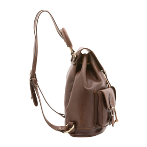 Zaino  unisex In Vera pelle Made in Italy 31x35x13 cm