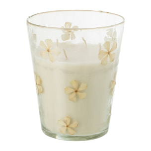 J-Line Bougie parfumée Fleurs – Tender Rose – verre – transparent – large – 75U