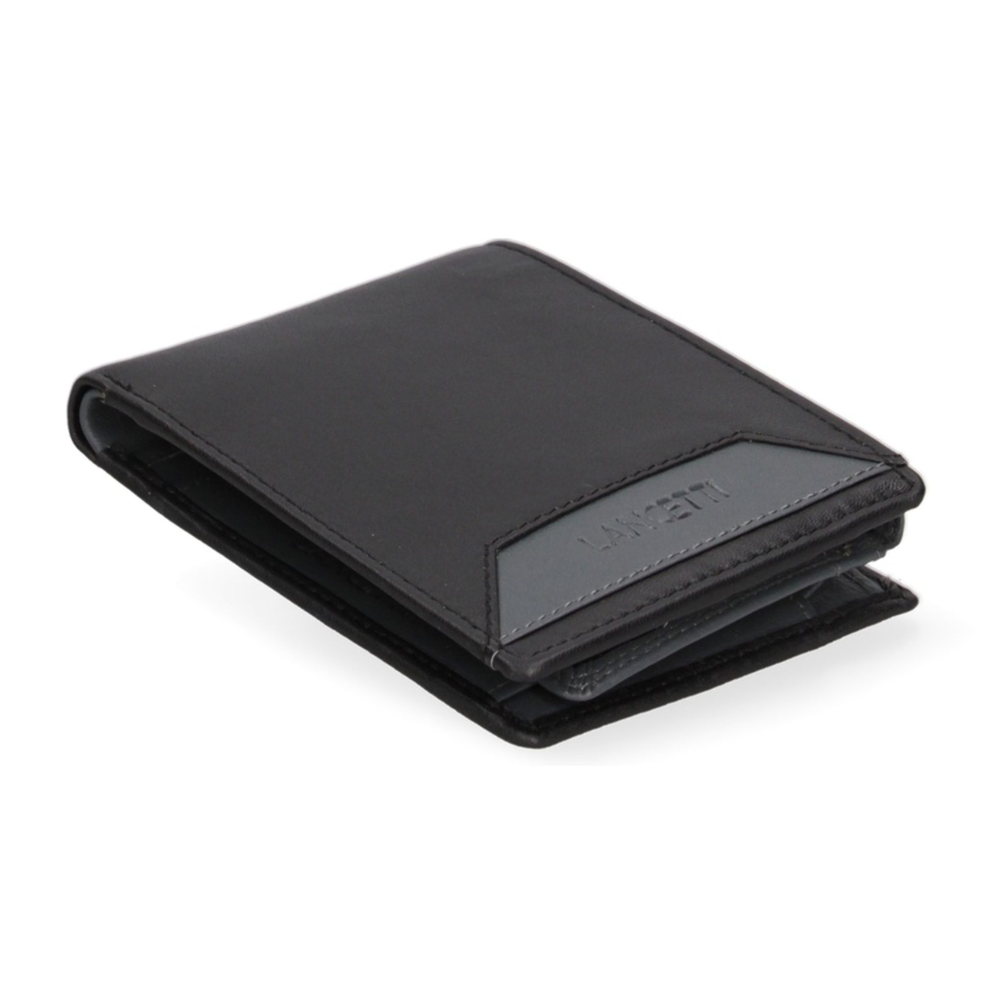 Portafoglio uomo vera pelle - Modello False - Casual - 12.0 x 9.5 x 2.0 cm