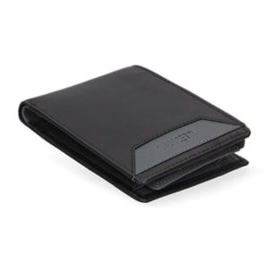 Portafoglio uomo vera pelle - Modello False - Casual - 12.0 x 9.5 x 2.0 cm