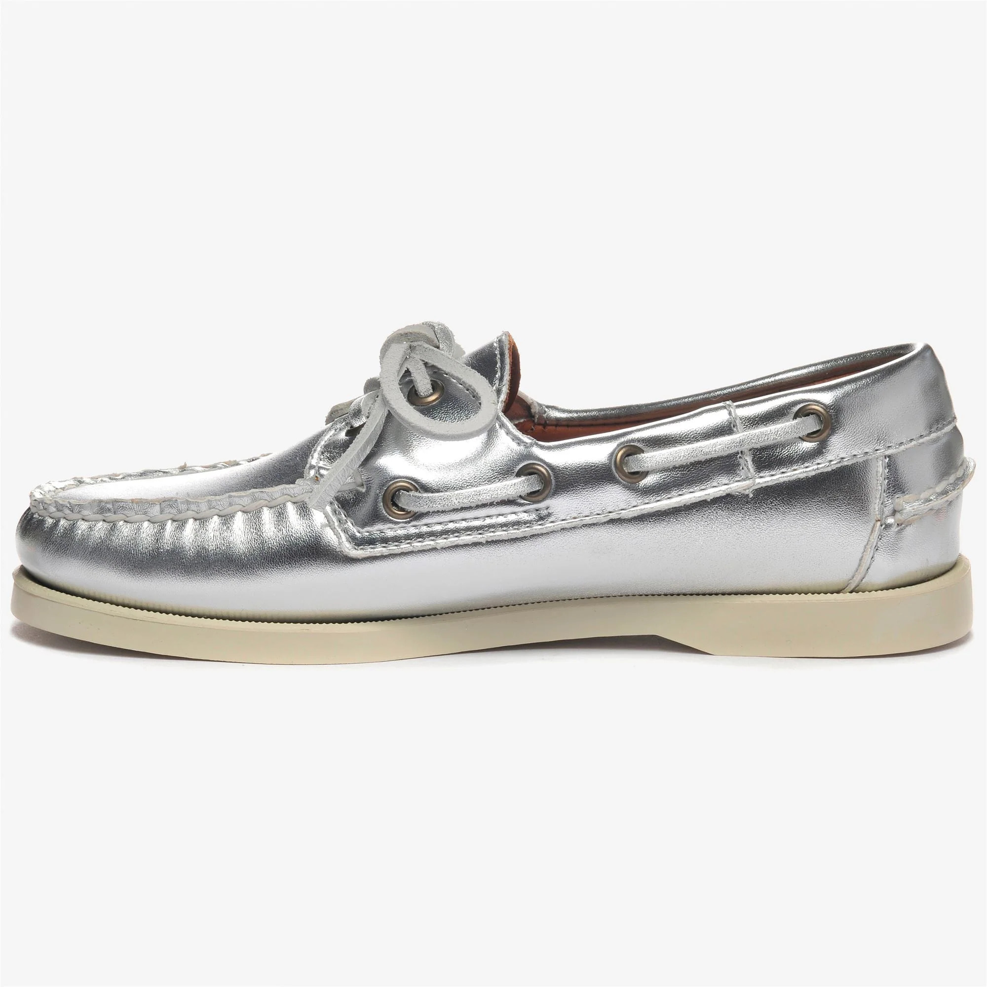 Sebago - Docksides Donna Argento - Docksides Portland Met Woman