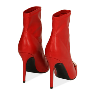 Ankle boots rossi, tacco 10,5 cm.