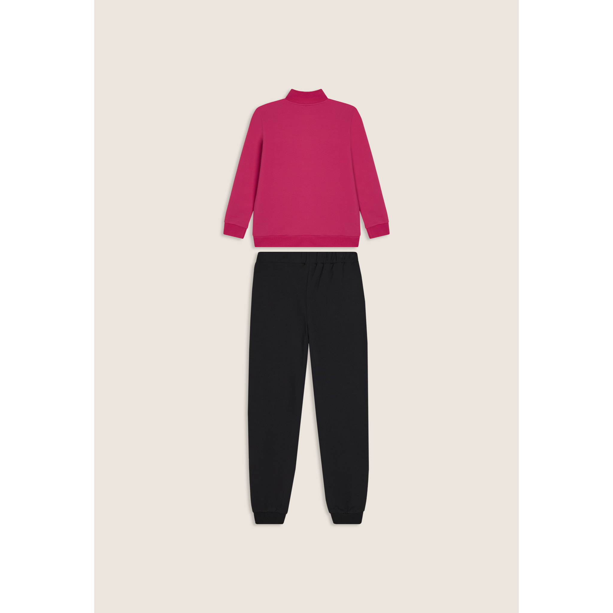 Tuta Junior full-zip con collo alto e tasche a marsupio