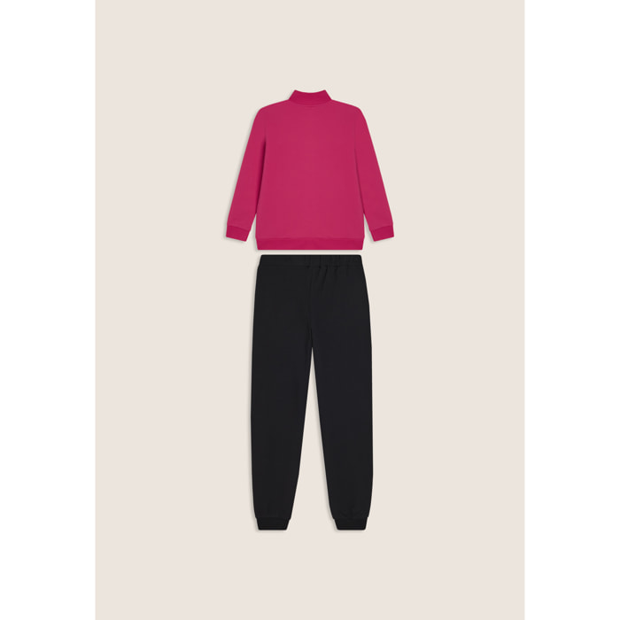 Tuta Junior full-zip con collo alto e tasche a marsupio