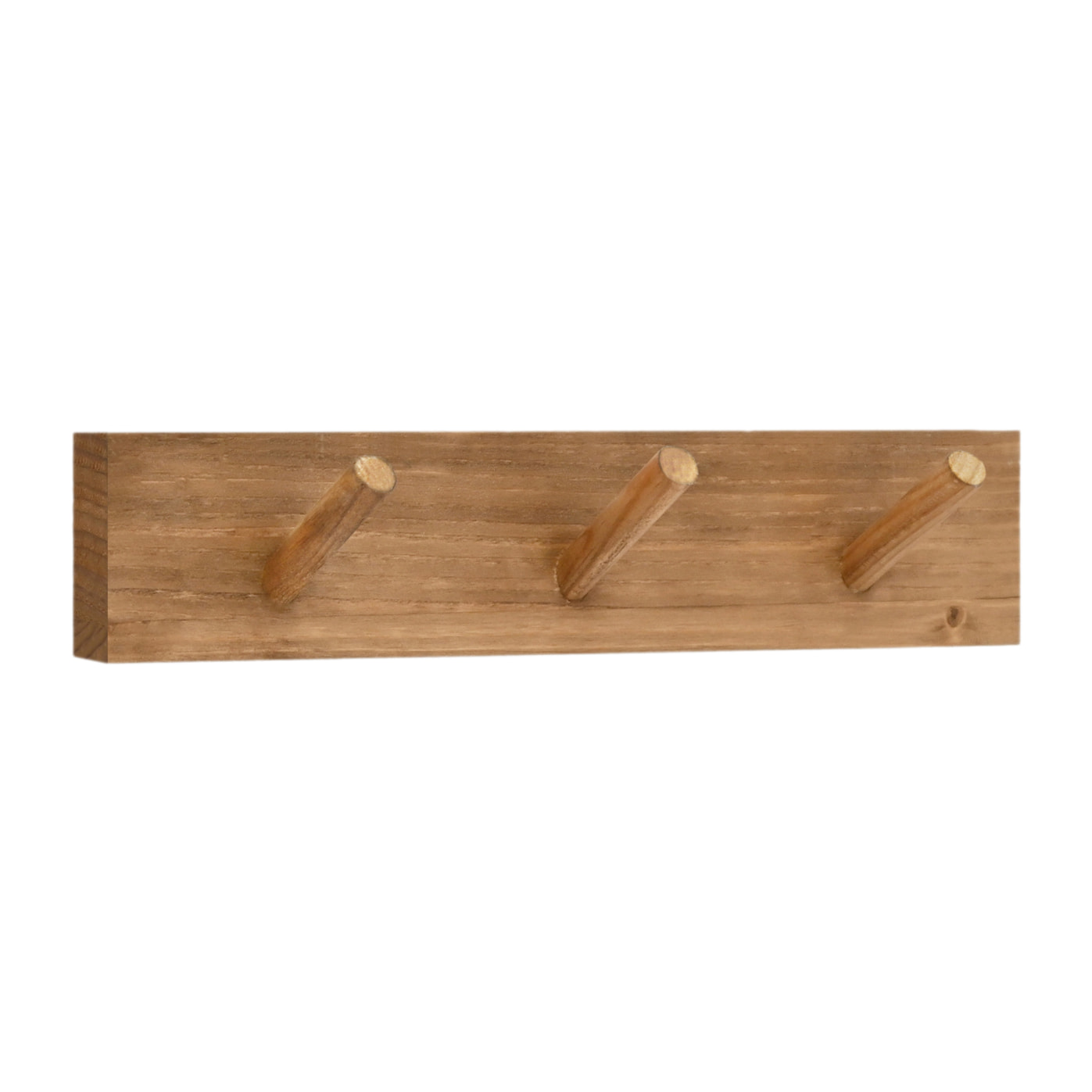 Cintre mural en bois massif ton chêne foncé 26x5cm Hauteur: 5 Longueur: 26 Largeur: 1.4