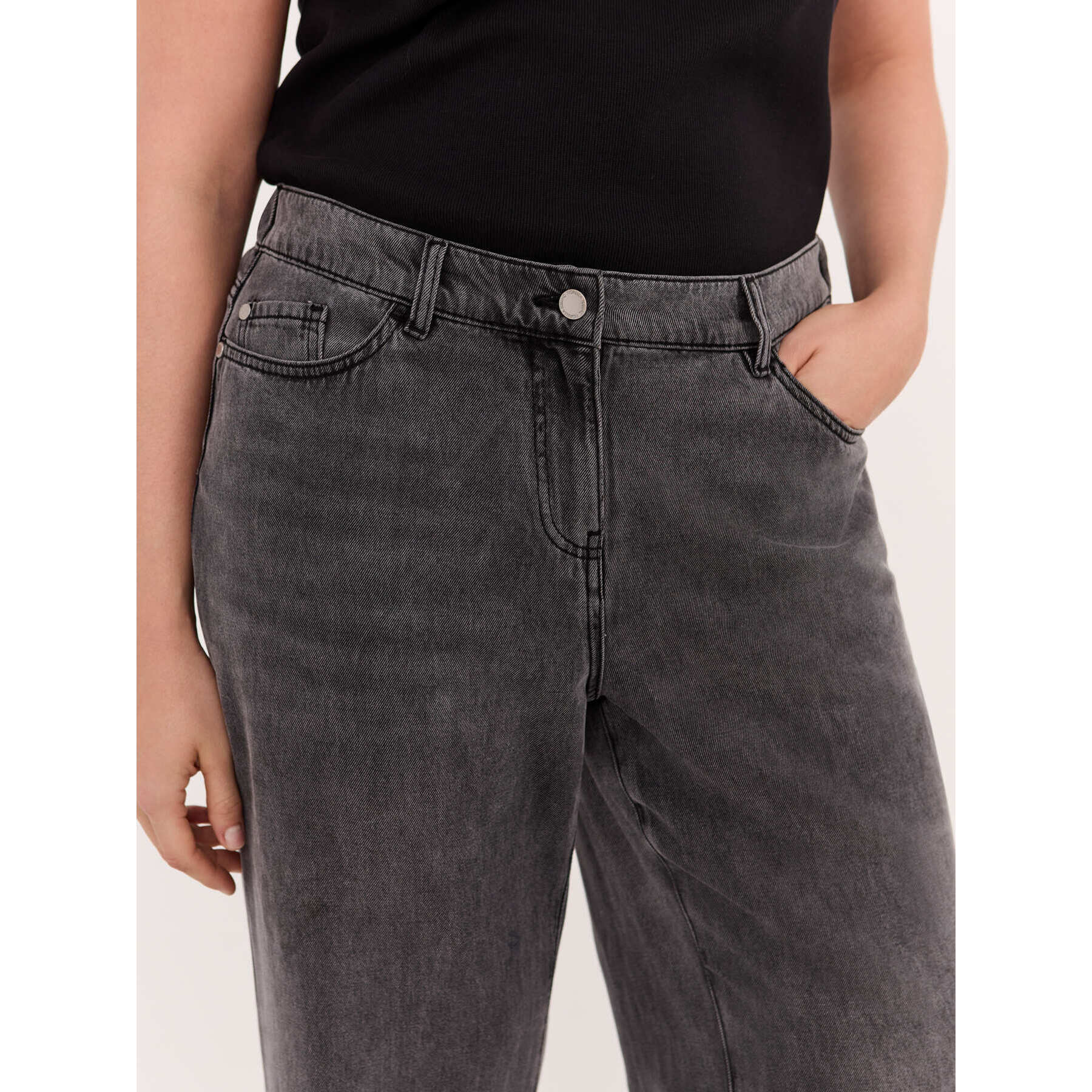 Fiorella Rubino - Jeans Regular gris lavado - Gris