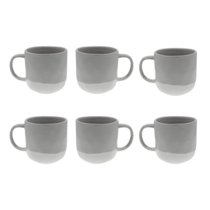 Lot de 6 mugs, TERRE DE SIENNE